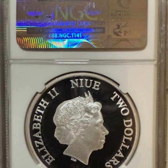 2014 NIUE S$2 Disney Donald Duck Colorized NGC PF 70 UCAM original package - Picture 5 of 6